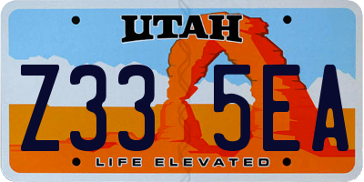 UT license plate Z335EA