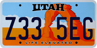 UT license plate Z335EG