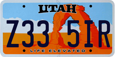 UT license plate Z335IR
