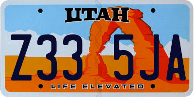 UT license plate Z335JA