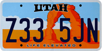 UT license plate Z335JN