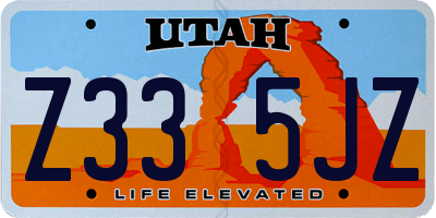 UT license plate Z335JZ