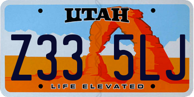 UT license plate Z335LJ