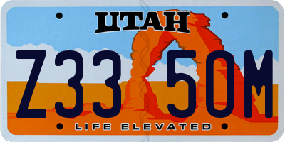 UT license plate Z335OM