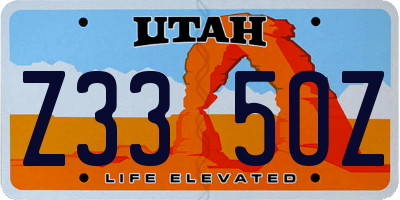 UT license plate Z335OZ
