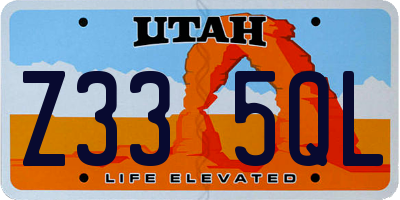 UT license plate Z335QL
