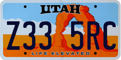 UT license plate Z335RC