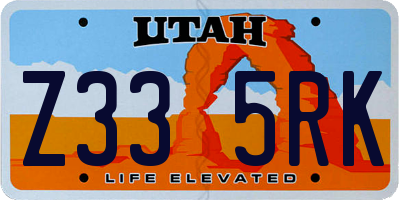 UT license plate Z335RK