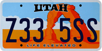 UT license plate Z335SS