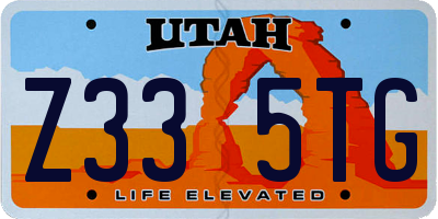 UT license plate Z335TG