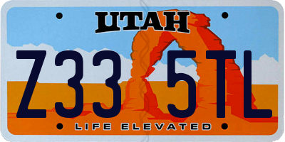 UT license plate Z335TL