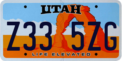 UT license plate Z335ZG