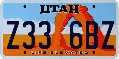 UT license plate Z336BZ