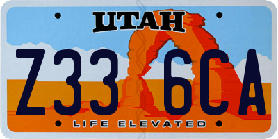 UT license plate Z336CA