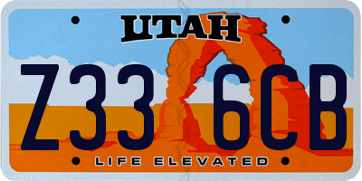 UT license plate Z336CB