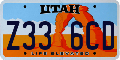 UT license plate Z336CD