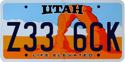 UT license plate Z336CK