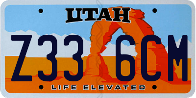 UT license plate Z336CM