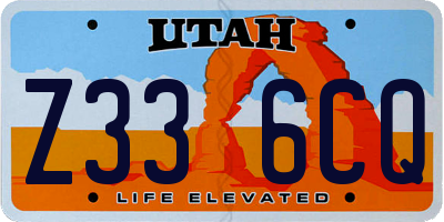 UT license plate Z336CQ