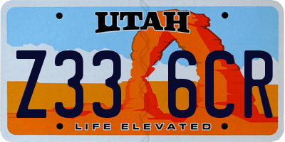 UT license plate Z336CR