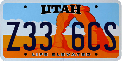 UT license plate Z336CS