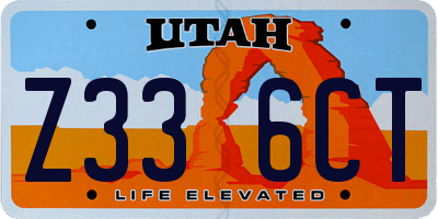 UT license plate Z336CT