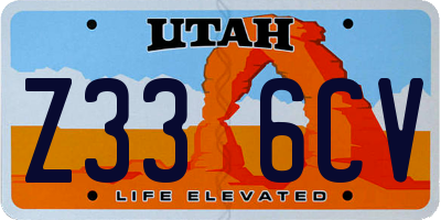 UT license plate Z336CV