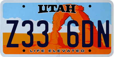UT license plate Z336DN