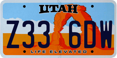 UT license plate Z336DW