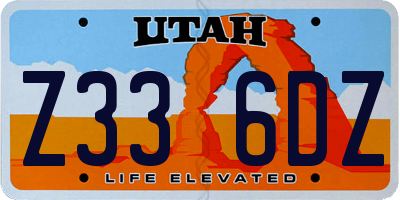 UT license plate Z336DZ
