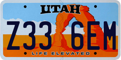 UT license plate Z336EM