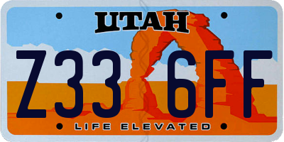 UT license plate Z336FF
