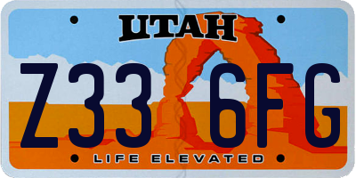 UT license plate Z336FG