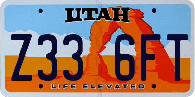 UT license plate Z336FT