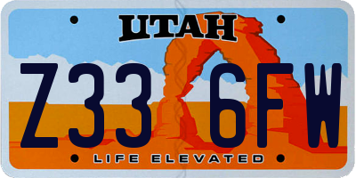 UT license plate Z336FW