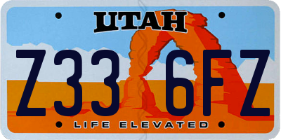 UT license plate Z336FZ