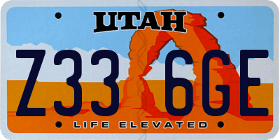 UT license plate Z336GE