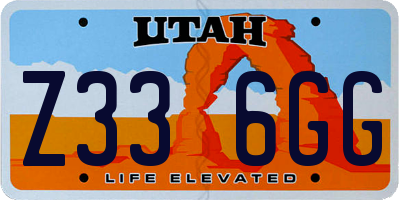 UT license plate Z336GG
