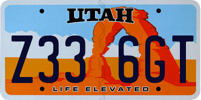 UT license plate Z336GT