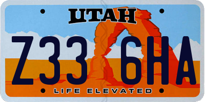UT license plate Z336HA