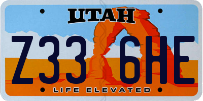 UT license plate Z336HE