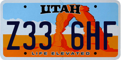 UT license plate Z336HF