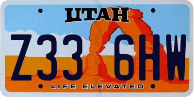 UT license plate Z336HW