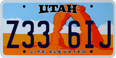 UT license plate Z336IJ