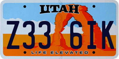 UT license plate Z336IK