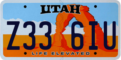 UT license plate Z336IU