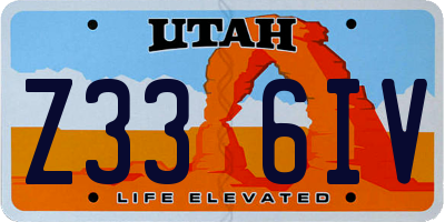 UT license plate Z336IV