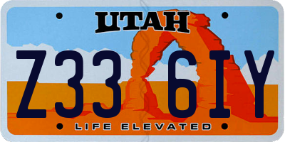 UT license plate Z336IY