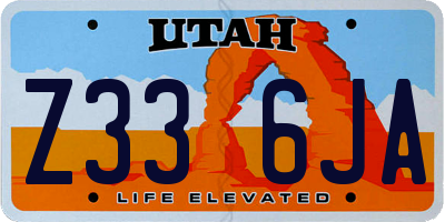 UT license plate Z336JA