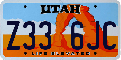 UT license plate Z336JC